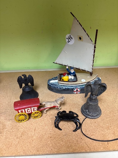 cast-iron eagle ice wagon Heavy sailboat