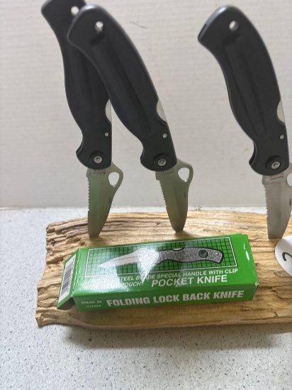 Three new folding knives