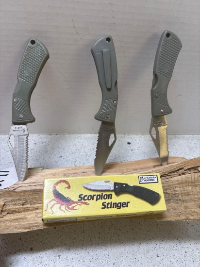 Scorpion stinger three new folding knives