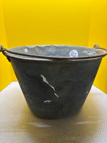 Copper bucket 16 x 10 with damage