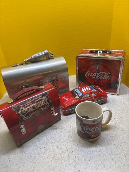 Coca-Cola items lunchbox cups, etc.
