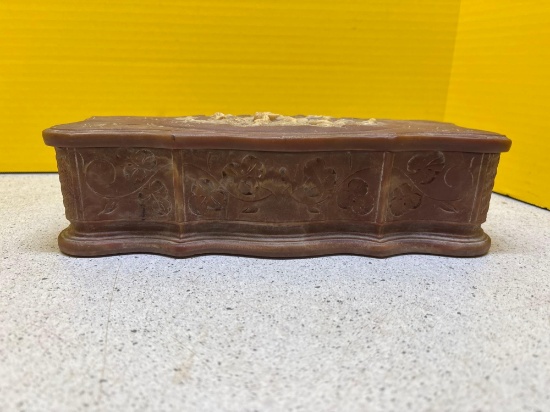 Genuine NCOLAY stone trinket box 11 inches long