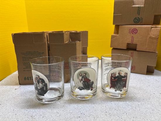 New Saturday evening, post beverage glasses