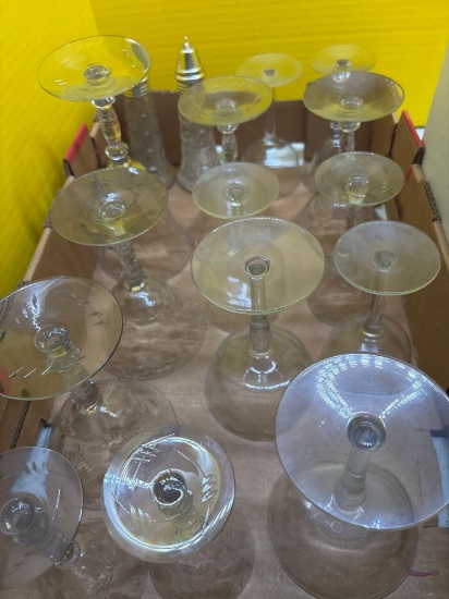 Stemware various patterns