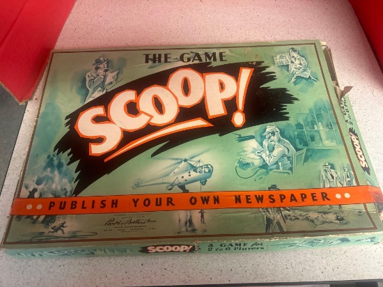 vintage board game of a newspaper, scoop!
