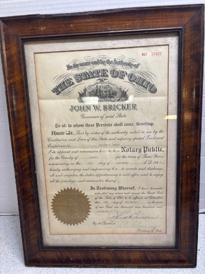 1942 State of Ohio notary public
