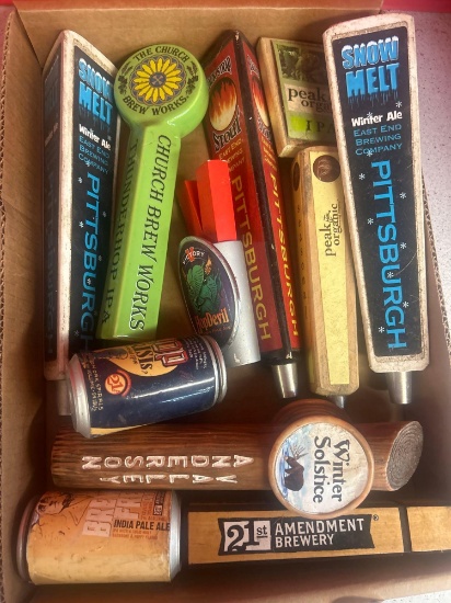 9 beer tap handles