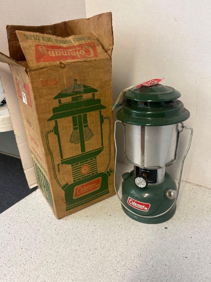vintage Coleman lantern in box