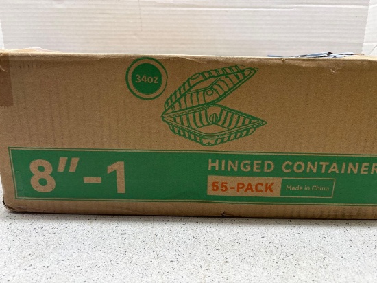 50 new hinged container 8 inch