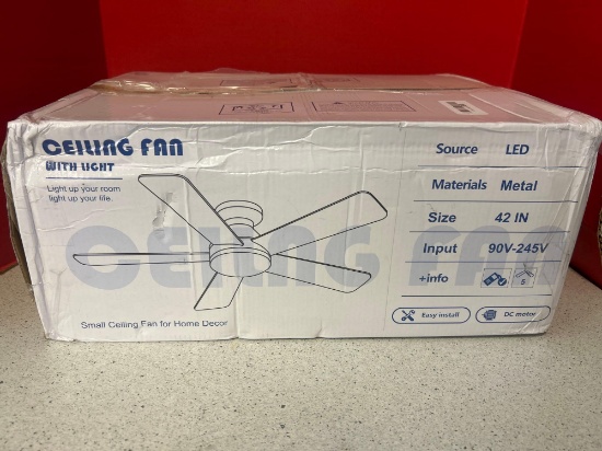 ceiling fan with light in box