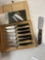 set of 6 kaicut knives and wooden box and cutco spreader