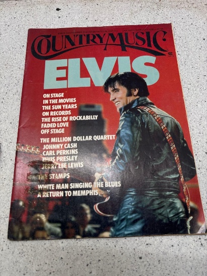 Elvis neon light works fine plus magazine