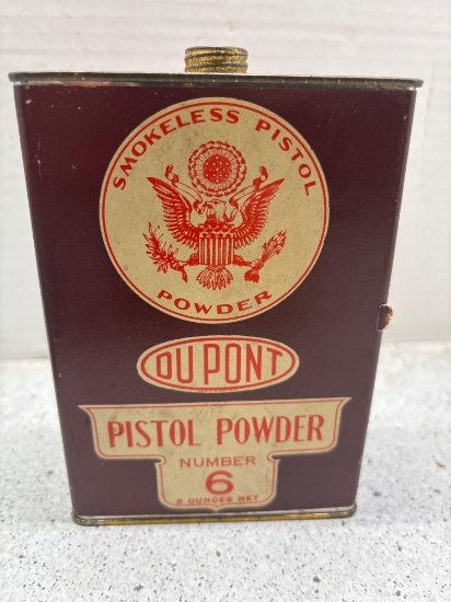Antique Dupont pistol powder, number six