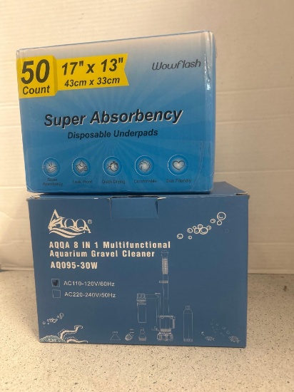 disposable under pads and eight and one multifunctional aquarium gravel cleaner