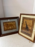 Lion and giraffe art