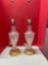 Pair of waterford style crystal table lamps