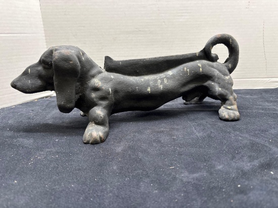 DACHSUND cast-iron boot scraper