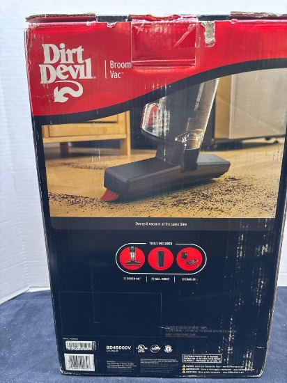 dirt devil broom vacuum open box