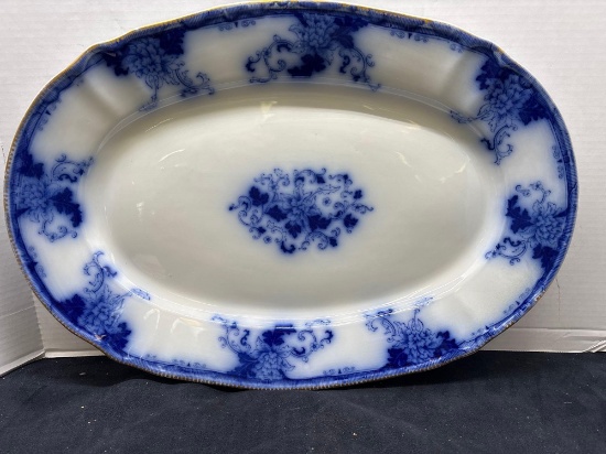 Beautiful antique flow blue platter