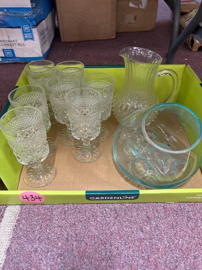 Wexford iced tea glasses, Long champ glass pitcher