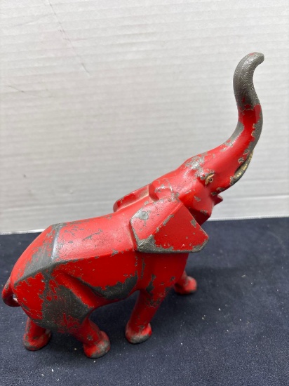 Art Deco geometric metal elephant