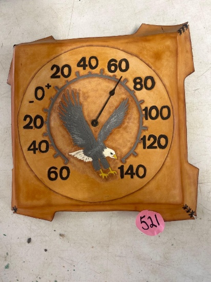 tooled leather clock