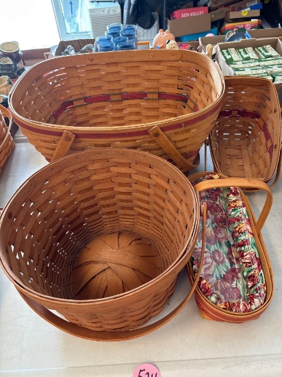 Four Longaberger baskets