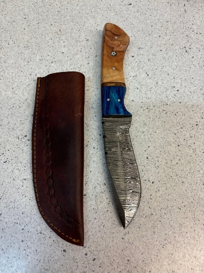 Handmade Damascus, steel knife see description