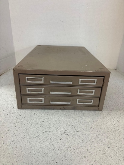 Steel three drawer cabinet