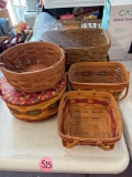 Five Longaberger baskets, and 1 liner