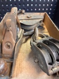 Wood Plane Block and tackle pulley