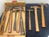 Old hammers, clay hammers ball peen estwing