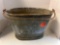 galvanized oval bin with handle