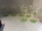 6 uranium glass wine stems