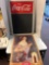 coca-Cola metal menu board 20 x 28 plus cardboard sign 17 x 27