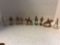 9 vintage World War II composition toy soldiers
