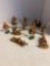 12 antique composition toy, World War II soldiers