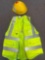 New reflecting high vis vest with helmet