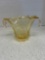 vintage amber honey art glass vase