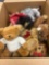 large box and stuffed animals