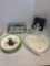 Eight Blue Ridge pottery plates, nautical items, more