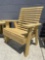 4 pc set Rocky Mountain style slat lounge your chairs (3) w/ table