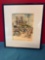 framed lithograph print Notre Dame Paris