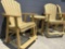 3 pc set High top chair balcony loungers w/ table set