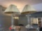 pair of lucite lamps