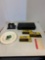 Metal advertising card holder and box