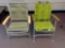 Lawnlite and Finkel vintage aluminum jelly roll lawn chairs