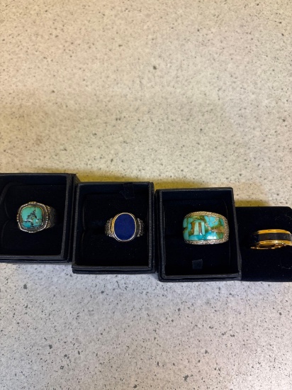 four new STAUER rings three are sterling