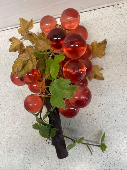 vintage mcm orange grape lucite cluster