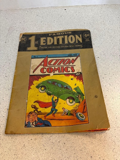 DC comics reproduction of 1938 first edition action comics